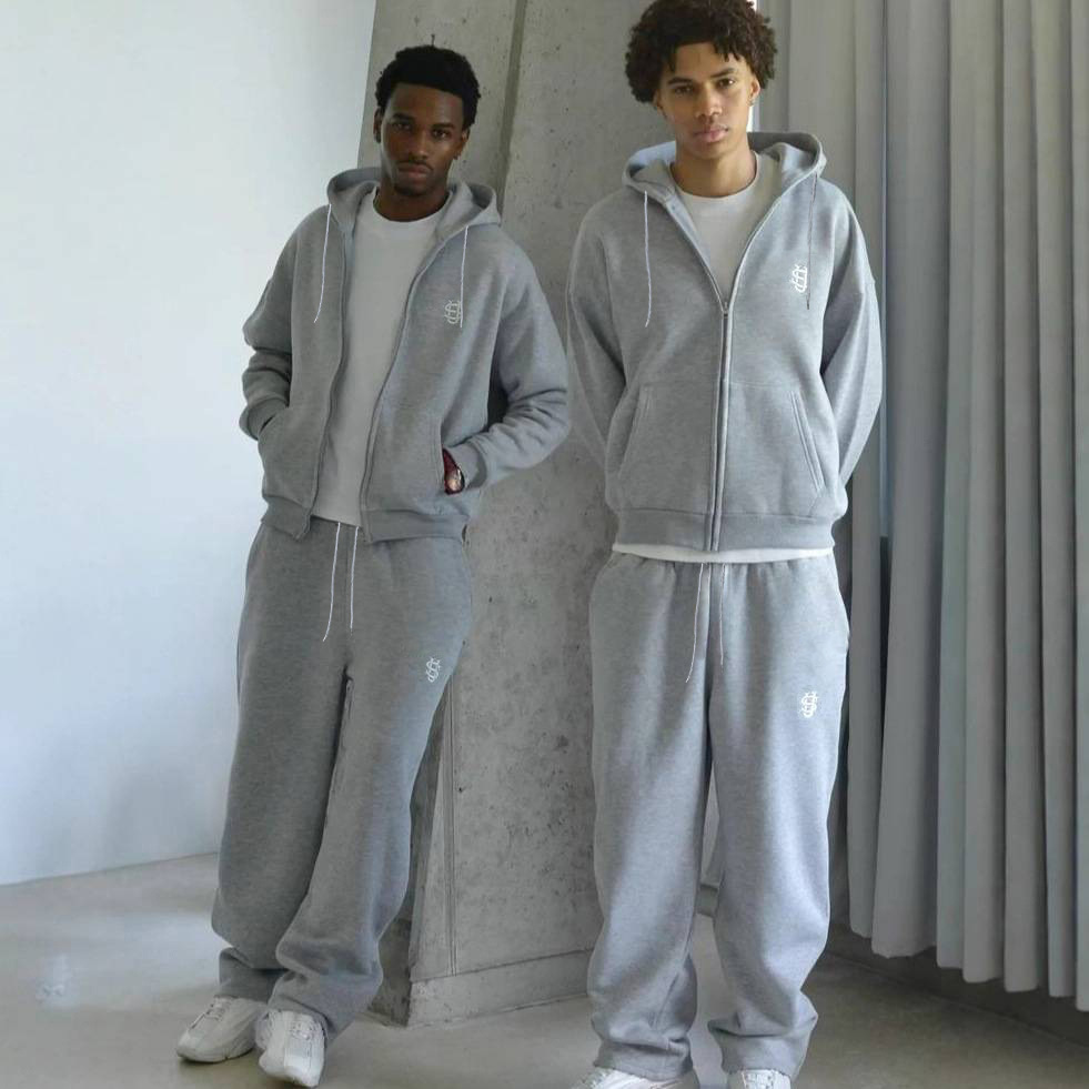 Men's Tracksuits Free Shipping Hip Hop Style Zipper Tracksuit, New Men/Women Loose Fit Sport Set, Urban Street Fashion Two-Piece Daily Outfit Men