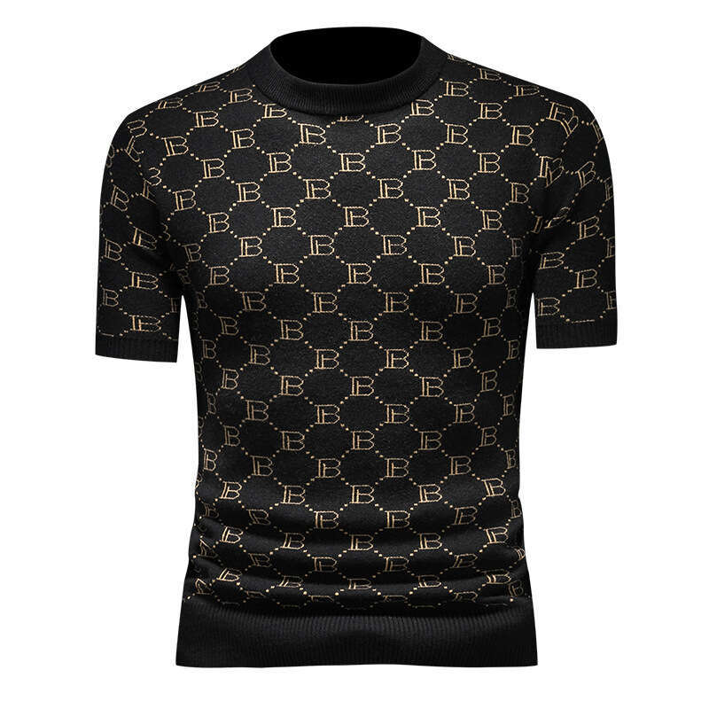 Autumn Winter New Men's Sweater Slim Fit Polo Collar Knitted Bottom Shirt Thickened and Warm