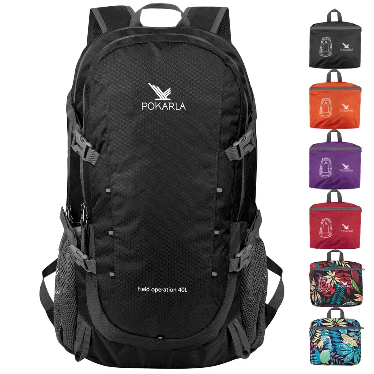 40L Travel Backpack Waterproof Lightweight Packable Outdoor Hiking Camping Daypack Mens and Womens Foldable Climbing Back Bags 260106