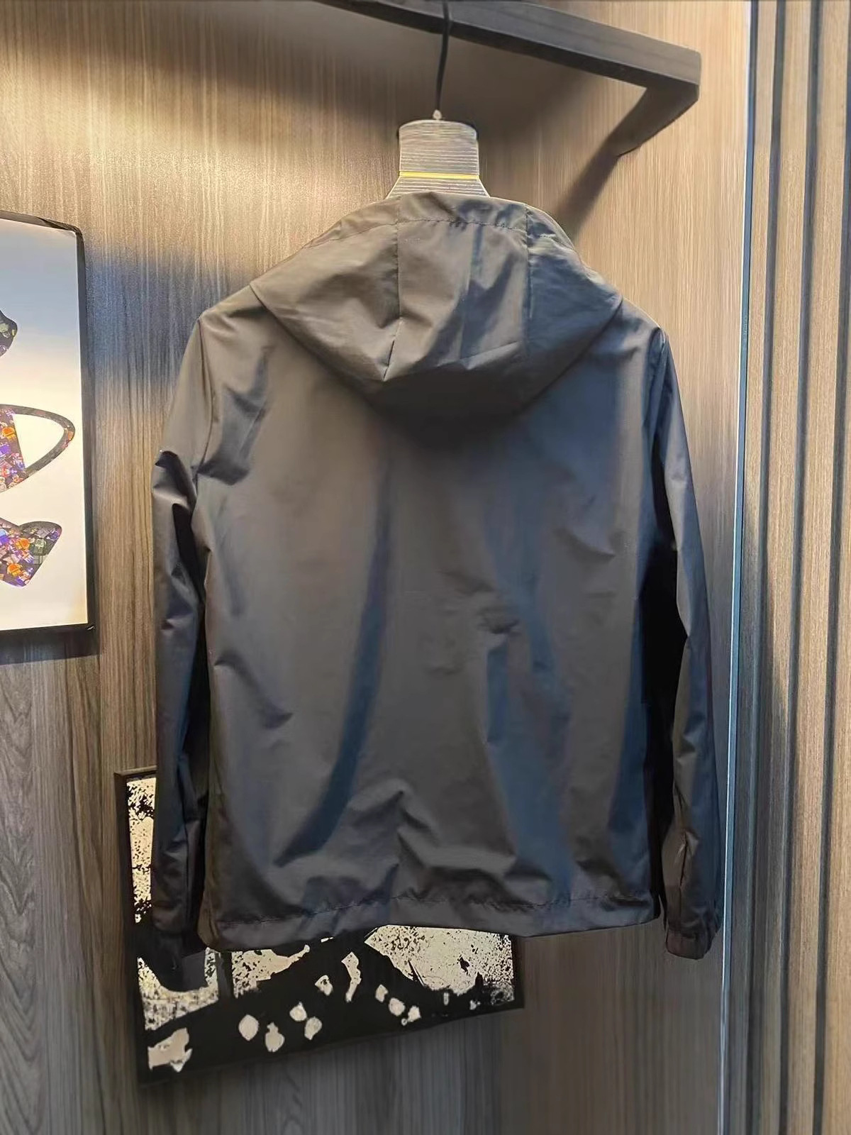 2026 Luxury European Men's Reversible Hooded Jacket, Slim Fit Spring Autumn Coat, New Fashion Streetwear Casual Jacket