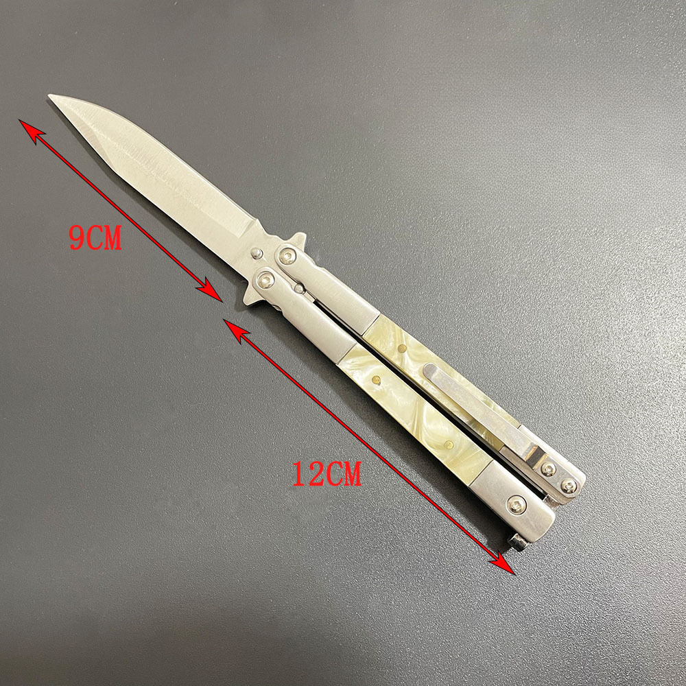 Qiantu Stainless Steel Butterfly Camping Portable Mini Fruit Toy Gift Outdoor Folding Knife Unsharpened