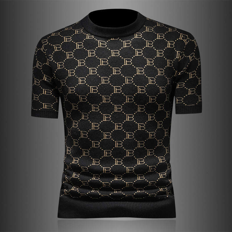 Autumn Winter New Men's Sweater Slim Fit Polo Collar Knitted Bottom Shirt Thickened and Warm
