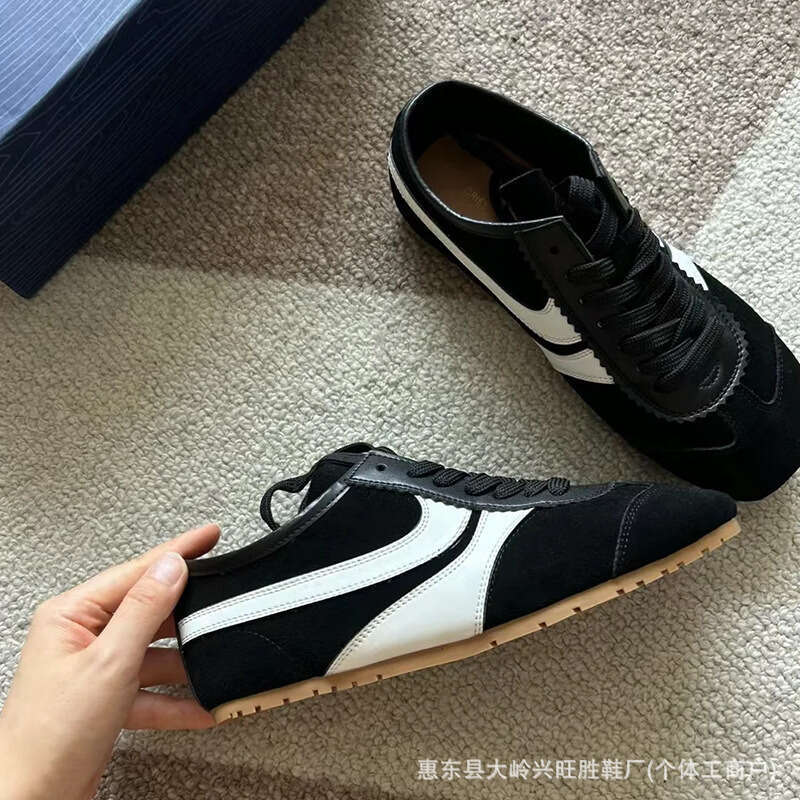 Genuine Leather Retro Height-Increasing German Training for Women 2025 New Versatile Free shipping hot Flat Casual Sports Shoes - view 8