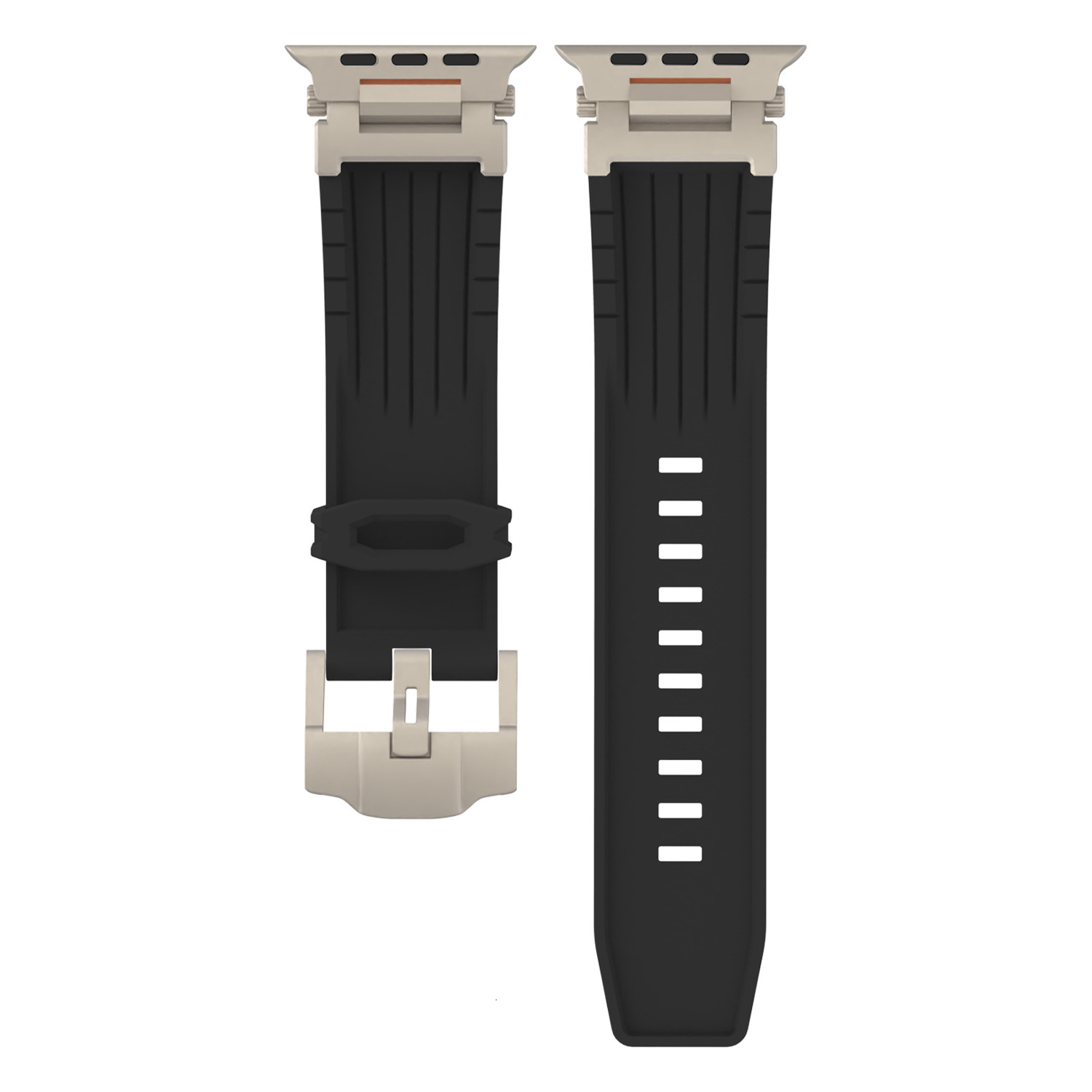 Hot-Selling Mecha Stripe Silicone Strap Compatible with Apple Watch Ultra Explorer
