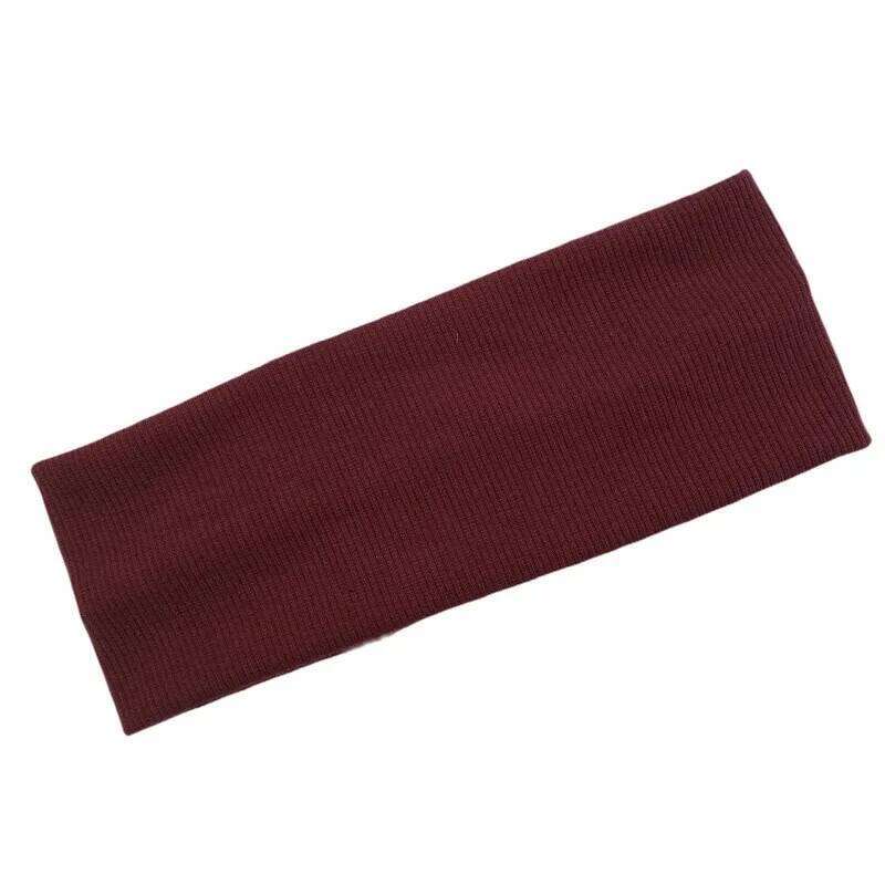 New Solid Knitted Headband for Women Girls Autumn Winter Sport Yoga Sweat Uptake Headwear Elastic Hairbands Hair Accessories 26T0106