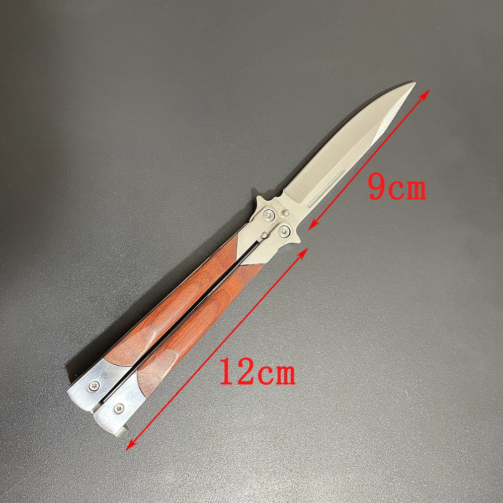 Qiantu Stainless Steel Butterfly Camping Portable Mini Fruit Toy Gift Outdoor Folding Knife Unsharpened