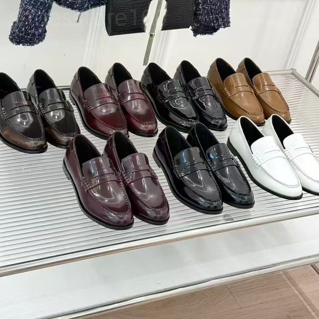 Minimalism Simple real leather Loafers slip on shoes Flat boat shoes dress shoes Luxury designer Loafers Vacation shoes Leisure Walking shoes box