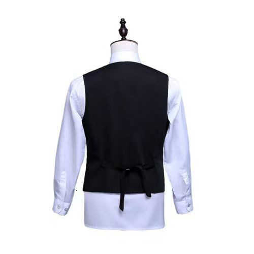 Black Men Vest for Wedding Groom One Piece Slim Fit Suit Waistcoat Solid Color Male Fashion Coat X241114