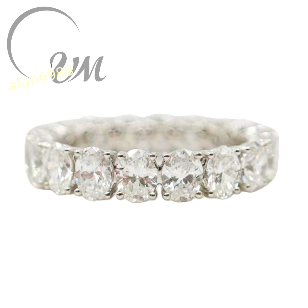 UM Jewelry Platinum PT900 Oval Cut Lab-Grown Diamond Wedding Ring Wholesale for Unisex/Men/Women Daily Wear Minimalist