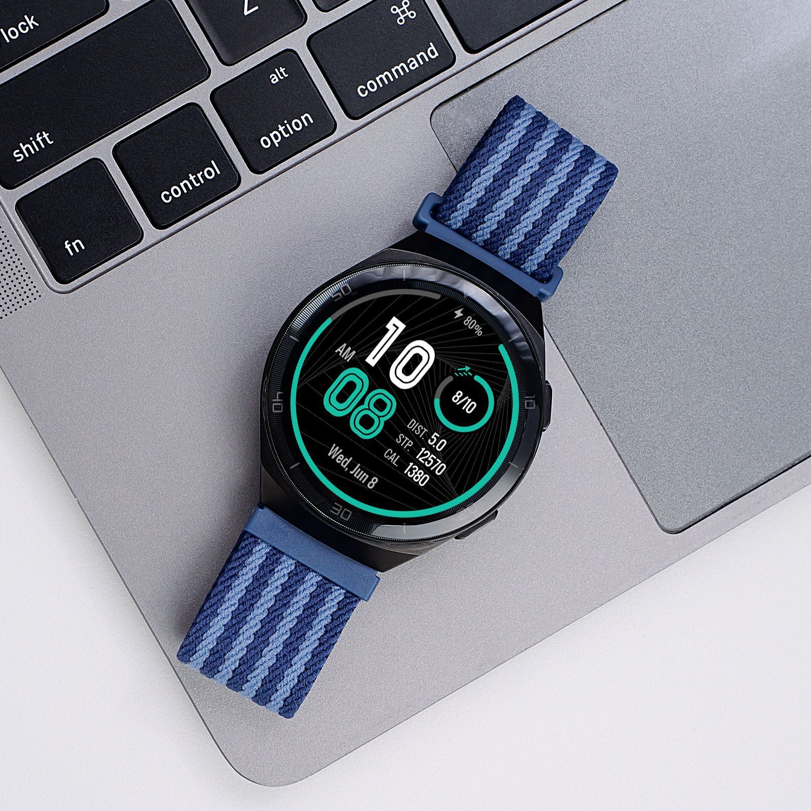 Suitable for S11 Nylon Woven Elastic Magnetic Buckle Apple S109 Huawei GT5/4 Watch Band