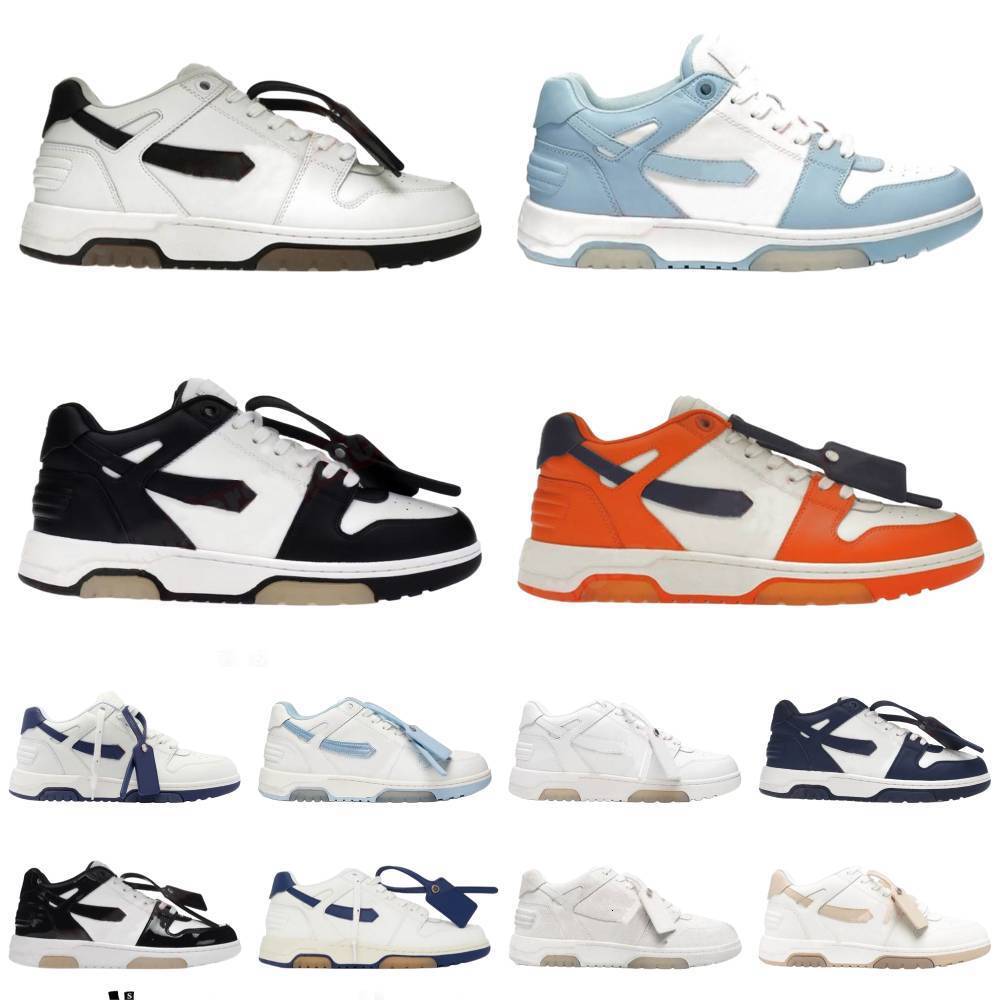 Designer Out Of Offices Sneakers Mens Womens White Black Green Blue Grey Calf Leather Panda Top Lemon OOO Casual Shoe Plate-forme Luxury Couples Outdoor Trainers S8