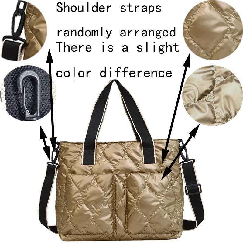 Chic Quilted Shoulder Lightweight Adjustable Strap Casual Multi Color Tote for Daily Commute Functional Bag 1100368158