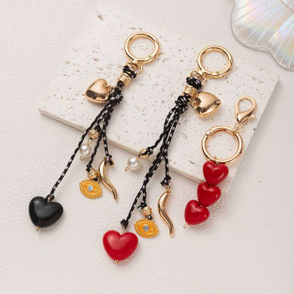 Simple elegant and atmospheric macaron color heart-shaped bag pearl accessories XJ260106