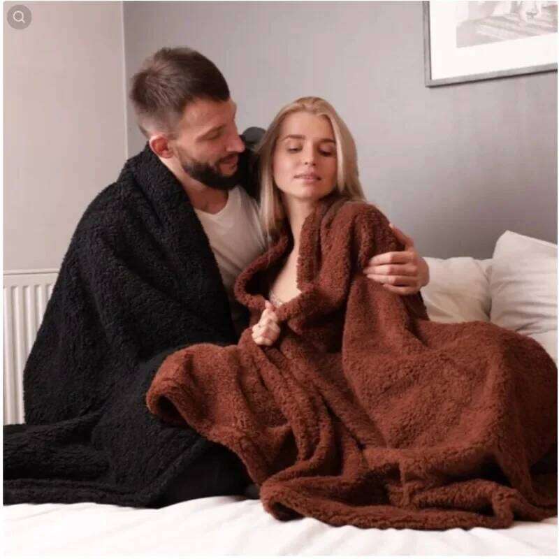 Summer Air Conditioning Blanket Couple Romantic Blankets Warm Cozy Shaggy Blanket-thickened King Size 100% Waterproof 26N0106