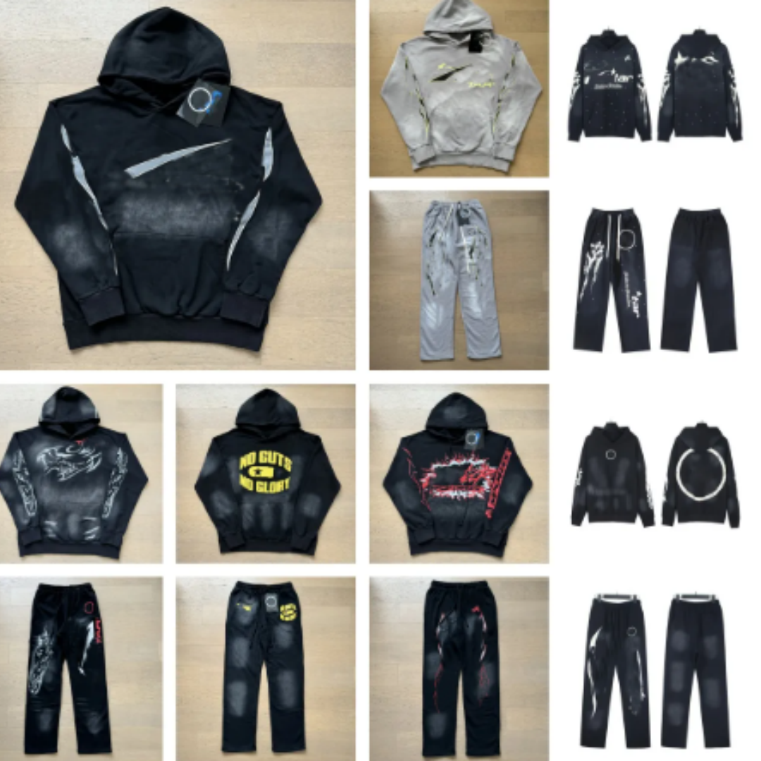 Designer Tracksuit Mens Zip Up Hoodie For Man Woman Tracksuits Loose Sports Suit Pants Pullover Vintage Street Graffiti Cotton Sweatshirts Men's Hoodies S-XL