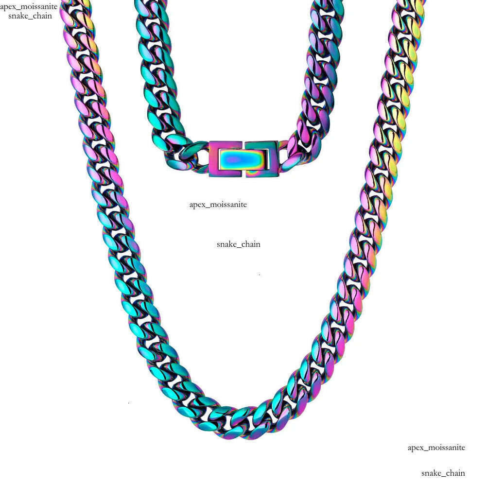 8mm Miami Cuban Link Curb Chain 18K Gold Plated Titanium Steel Jewelry, Durable, Anti-Tarnish, No Allergies Street-wear Punk Hip Hop Necklace Gift, 16 18 20 22 c9