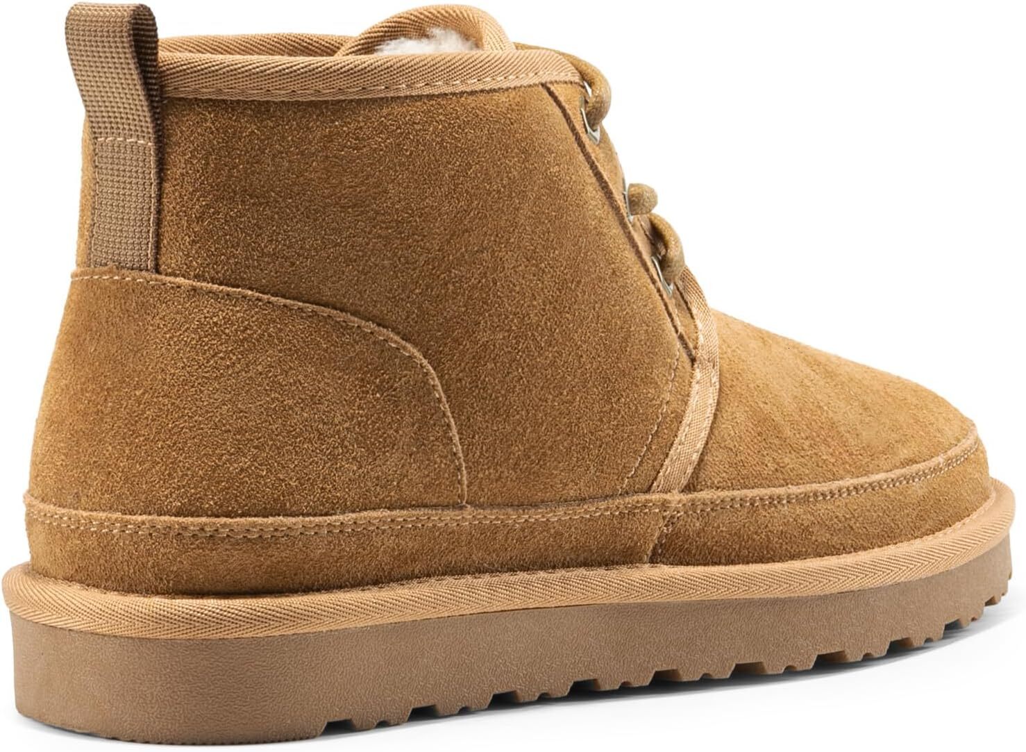 Ddmybear Men S Winter Snow Fuzzygo Cozy Suede Leather Cold Weather Warm Outdoor Casual Ankle Boots