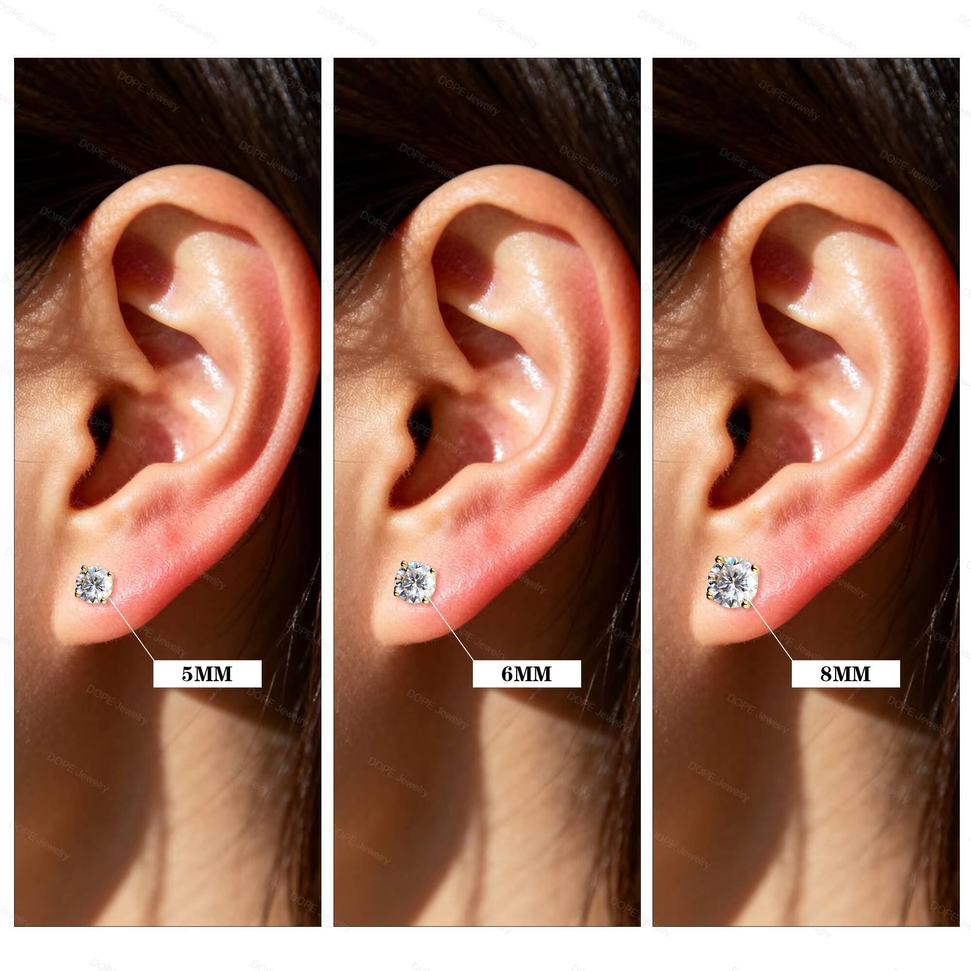 Wholesale Moissanite Earring 925 Silver 14K 18K Gold Plated Jewelry VVS Diamond GRA Certificate Stud Earrings