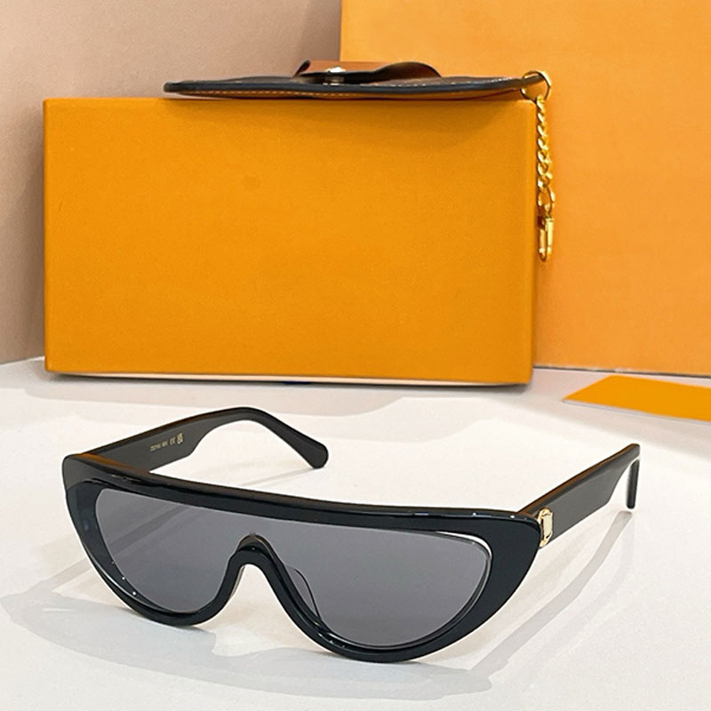 Rectangular Womens Sunglasses Acetate Luxurious High-quality Goggles Metal Logo UV400 Protection Outdoor High Street Trend Z2218U