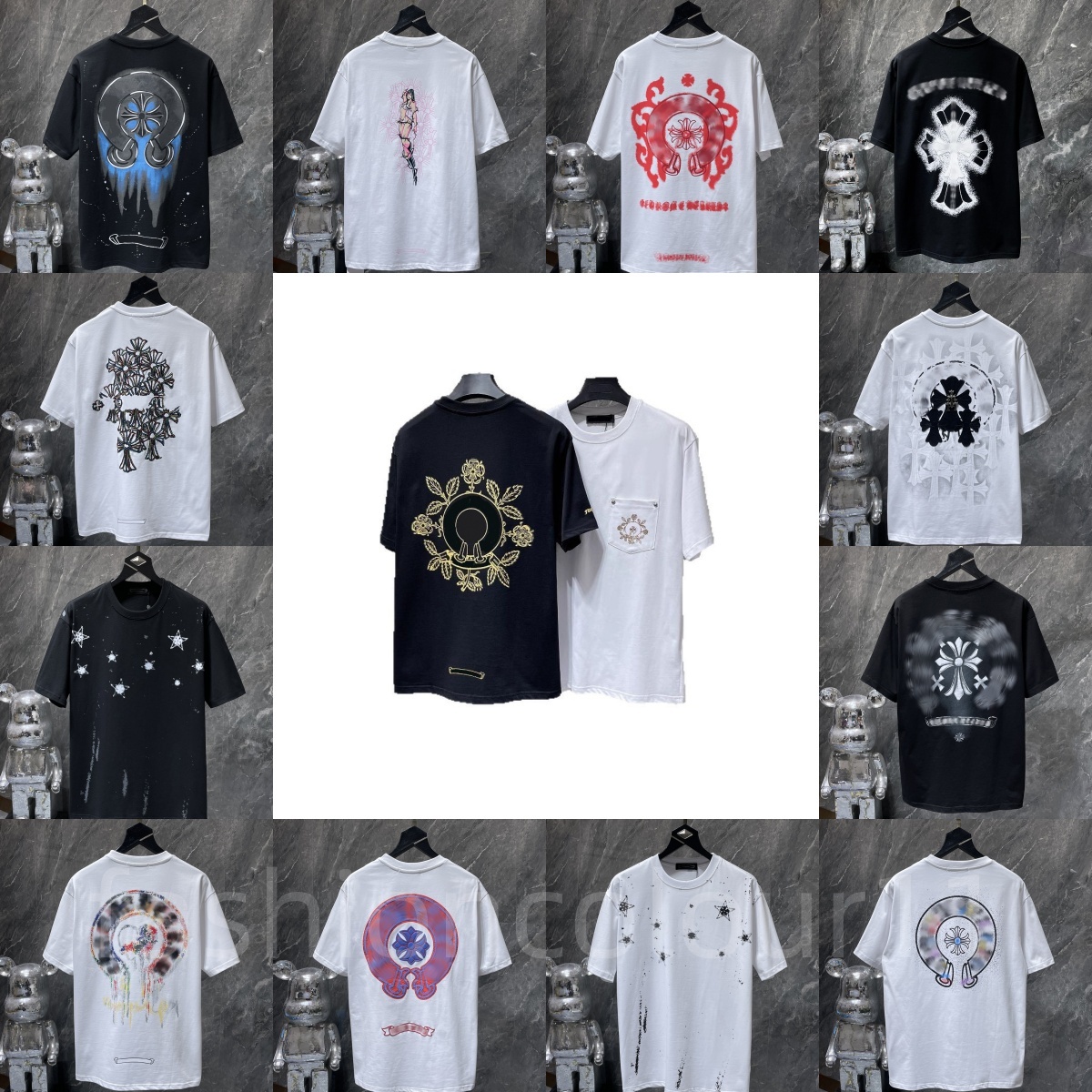 Designer T shirts Men designer tshirt Luxury tshirts for men Letter Printed Black White Loose Shirts High Quality Streetwear men women Short Sleeve t shirt size s-xl