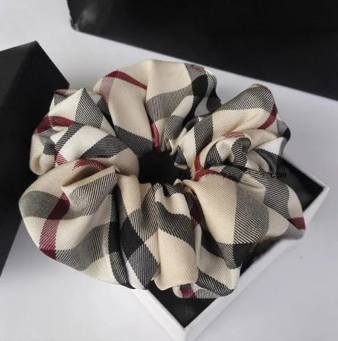 Hair Accessories Ribbon Luxury Hair Accessories P Style Children Plaid Elastic Large Intestine Princess Hairbands Luxury Women Lattice Scrunchies Horse