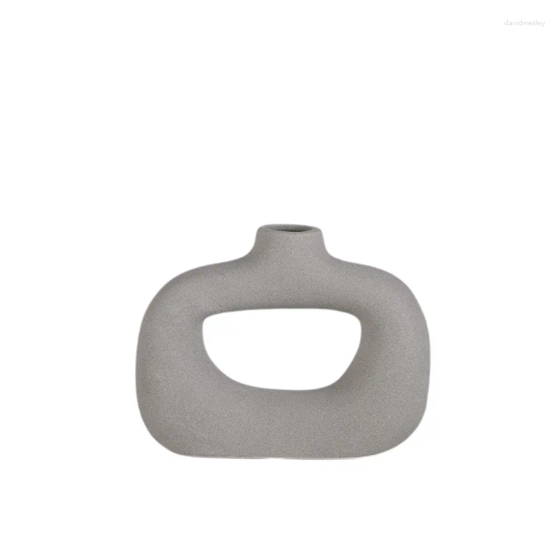 Candle Holders Ceramic Holder Flower Vase Candlestick Candelabrum Geometric Hollow Floral Art Decorations Home Decoration Accessories XJ260305