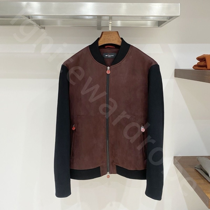 Luxury Designer Coats Men kiton Autumn and Winter Solid Color Leisure Old Money Baseball Collar Uniform Jacket Coat K1289