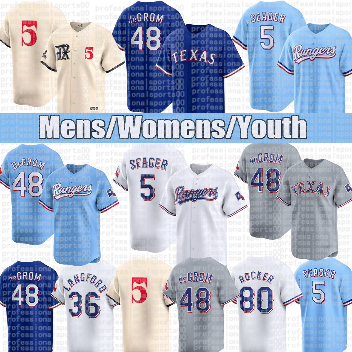 Texas Ranger Baseball Jersey RangersJersey #5 Seager #53 Garcia #2 Semien #17 Eovaldi #32 Carter #3 Taveras #28 Heim Baseball Jerseys