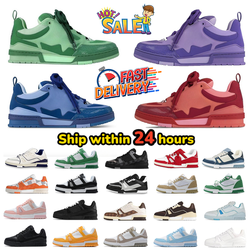 Skate Shoes Designer shoes Sneaker white black blue abloh green denim pink red mens Lace Up Platform Runner Shoe trainers Sneakers 36-45