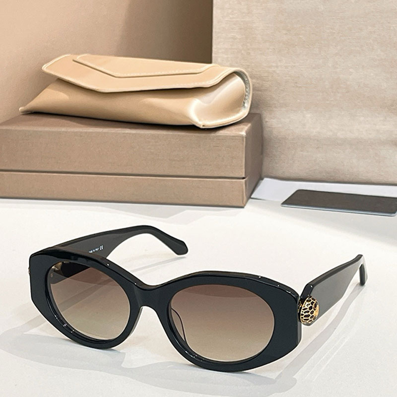 Designer Fashion Womens Sunglasses Luxury Outdoor UV400 Style Goggles Anti UV Retro Board Acetate Oval Full Frame Glasses With Box BV40007I