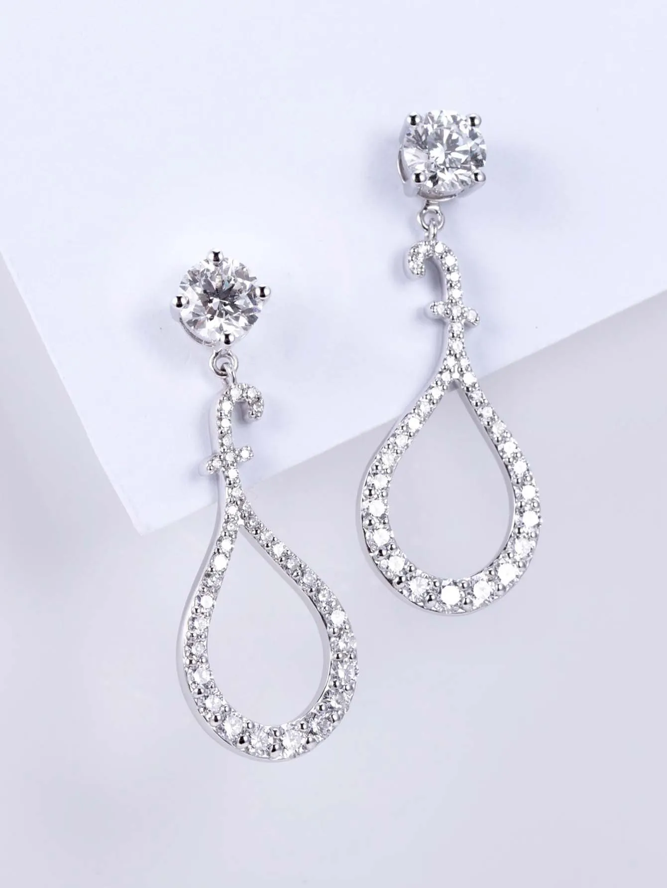MT about 4g 925 Silver GRA Moissanite Pendant Earrings, Round Brilliant Cut Moissanite 925 Sterling Silver Long Tassel Earrings for Women Wedding part