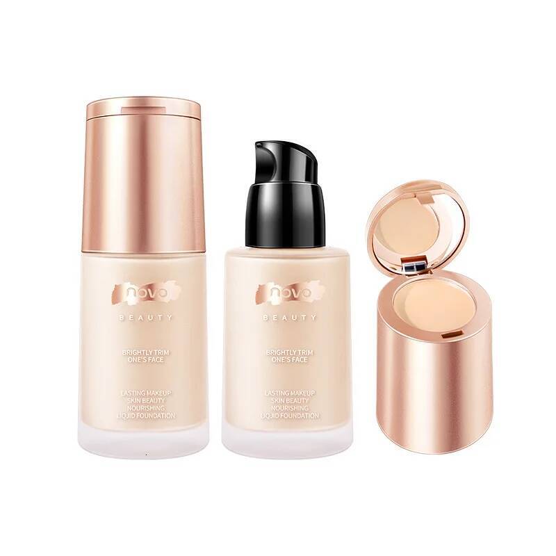 Bestseller NOVO Professional new liquid foundation concealer cream 2 in 1 face base korean lasting makep 30ml private label ddmyHappy