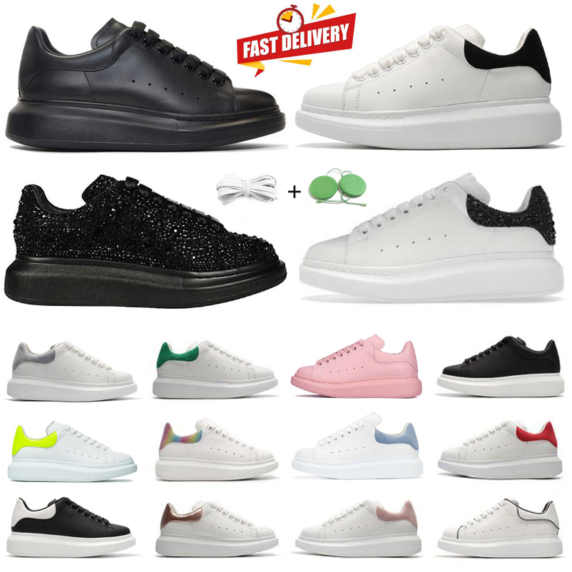 Casual Shoes For Men Women Platform Designer Sneaker Leather Suede Black White Pink Oreo Crystals Lady Trainers Sneakers Chaussures Zapatos Scarpe Jogging Walking