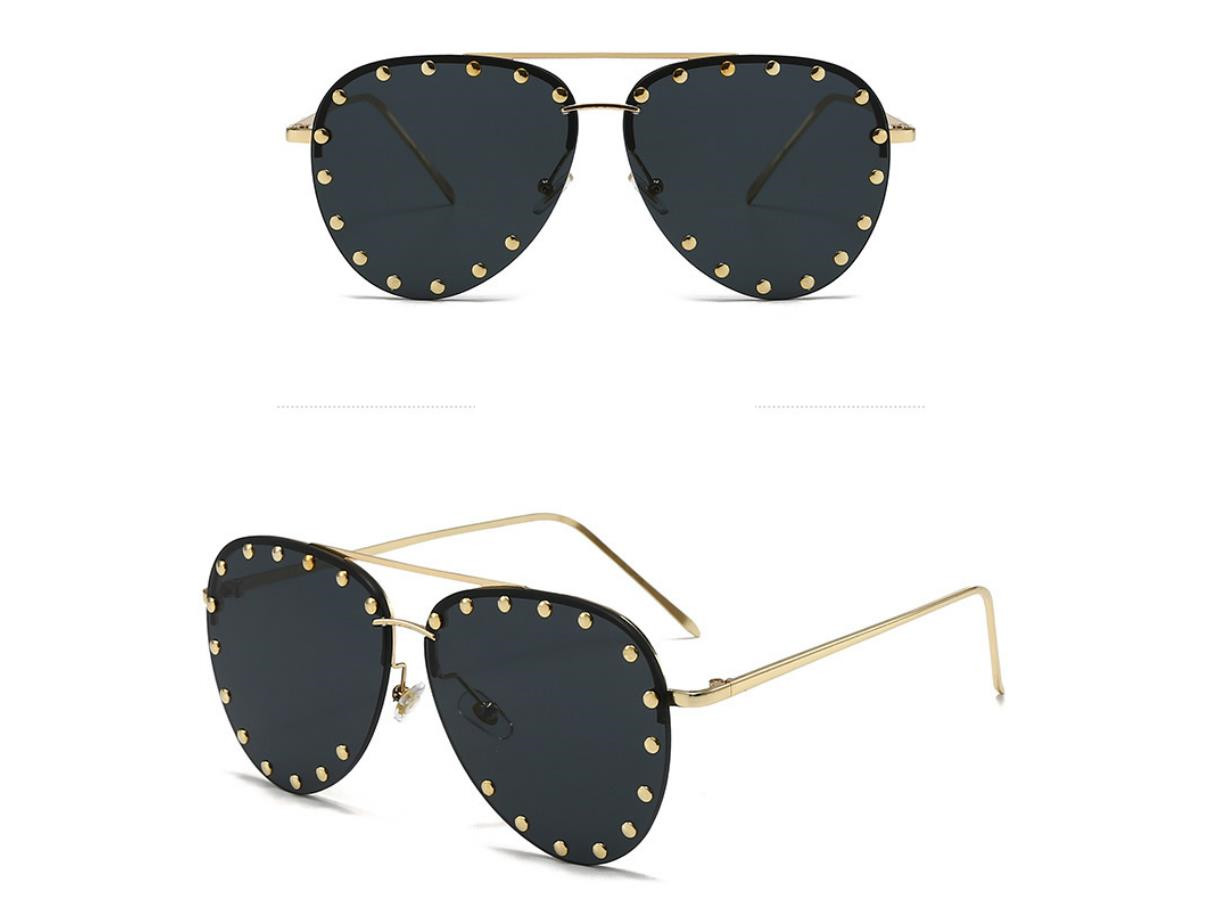Designer Sunglasses Men Women Sunglasses Polarized Sunglasses Metal Rivet Double Beam Sunglasses Luxury Goggle Pilot Alloy Frame UV400 Eyewear K709
