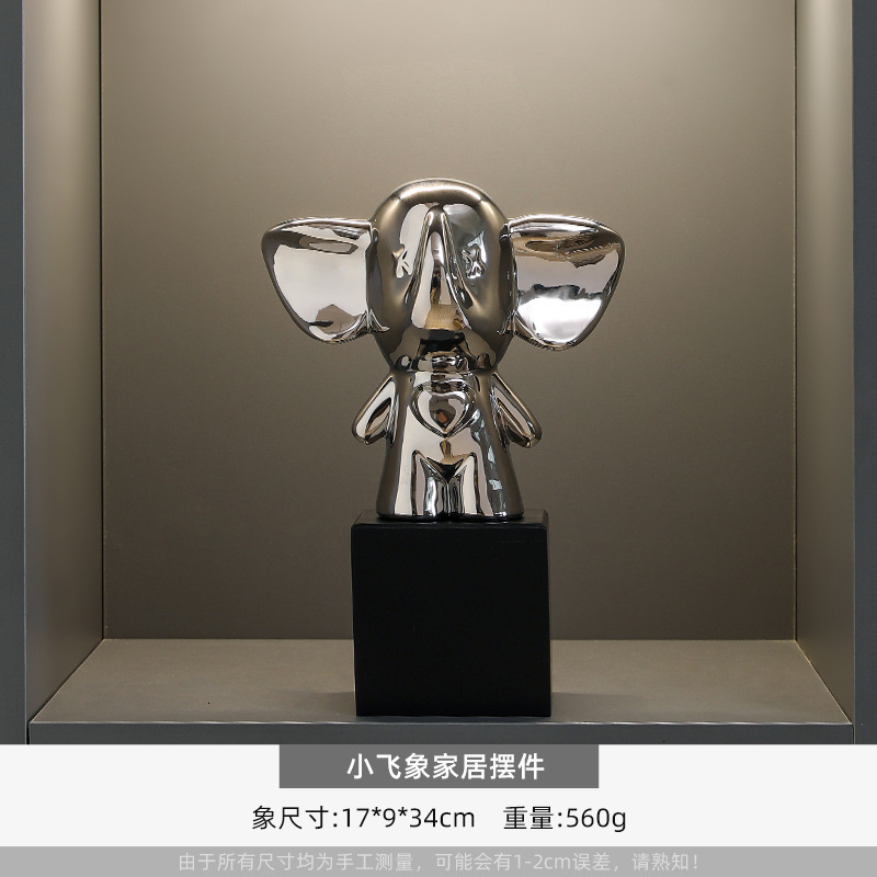 Light luxury creative electroplating crafts resin ornaments living room office wine cabinet decorations gifts 220329