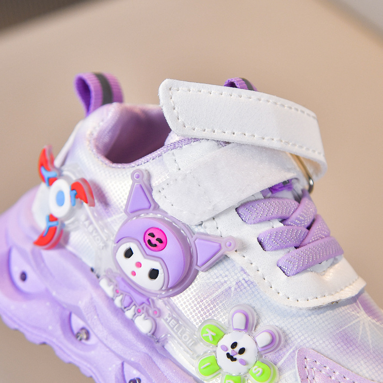 kids trainers led lights mesh breathable childrens sports princess pink purple shoes sneakers
