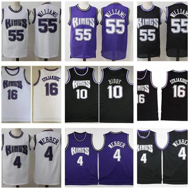 King Retro Basketball jerseys Jason Williams Peja Stojakovic Chris Webber Mike Bibby Classics Jersey Vintage Men