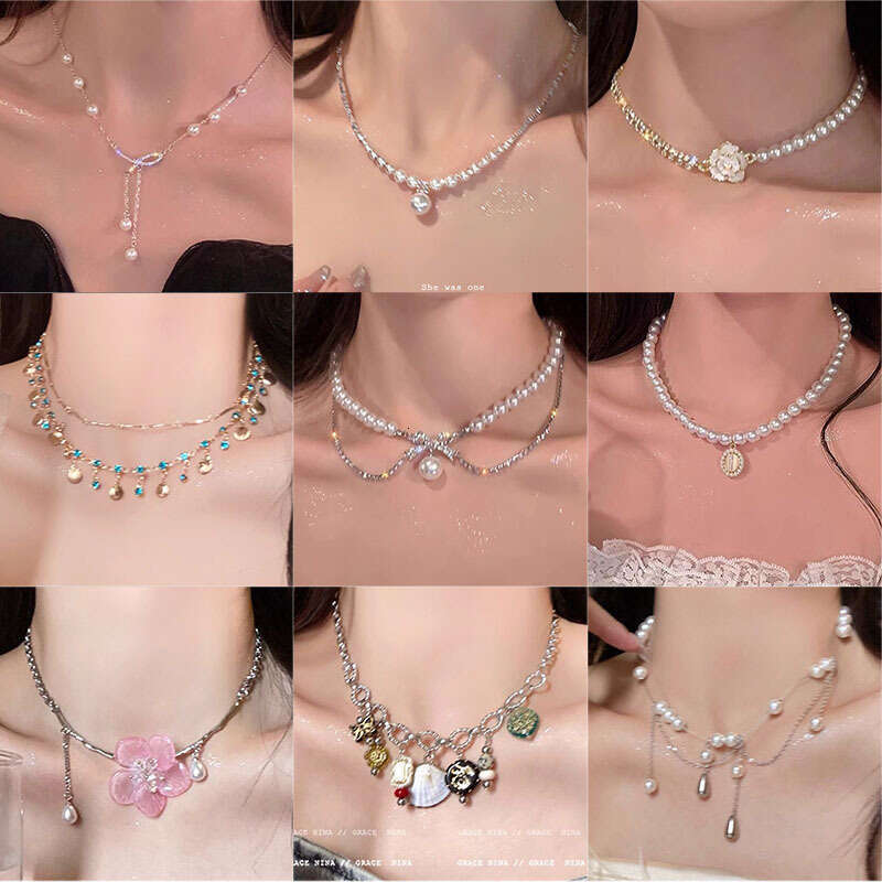 2025 Hot-Selling Light Luxury Elegant Pearl Necklace for Women, Niche Design, High-End Clavicle Chain, Fashionable Versatile Accessory
