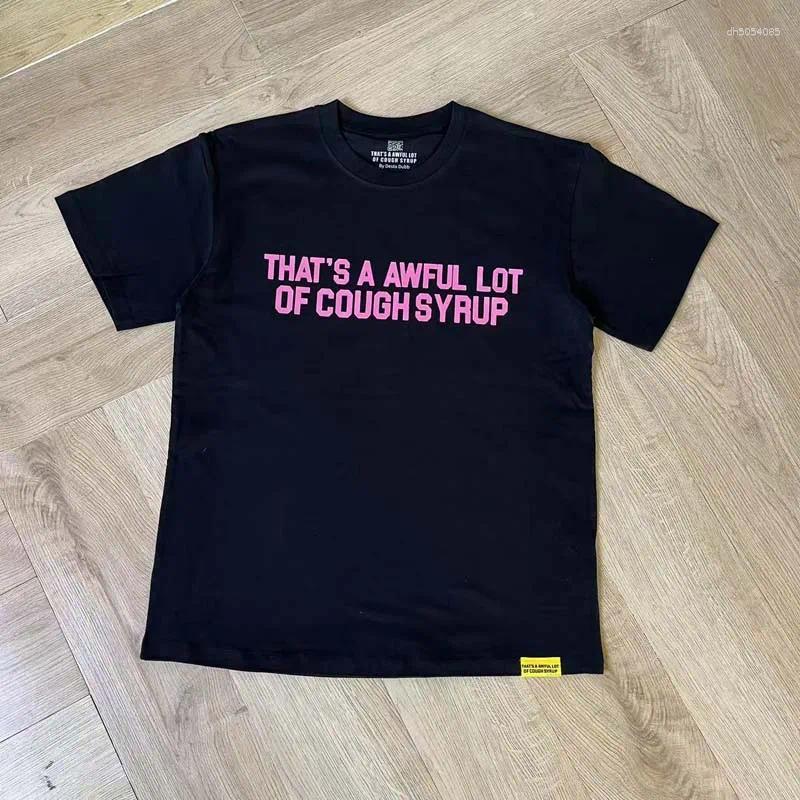 Men's T Shirts Cotton Luxury Summer American Trend Graphic T-shirt Women Letter-printed Short-sleeved High Quality Tops Casual Loose Round-neck R