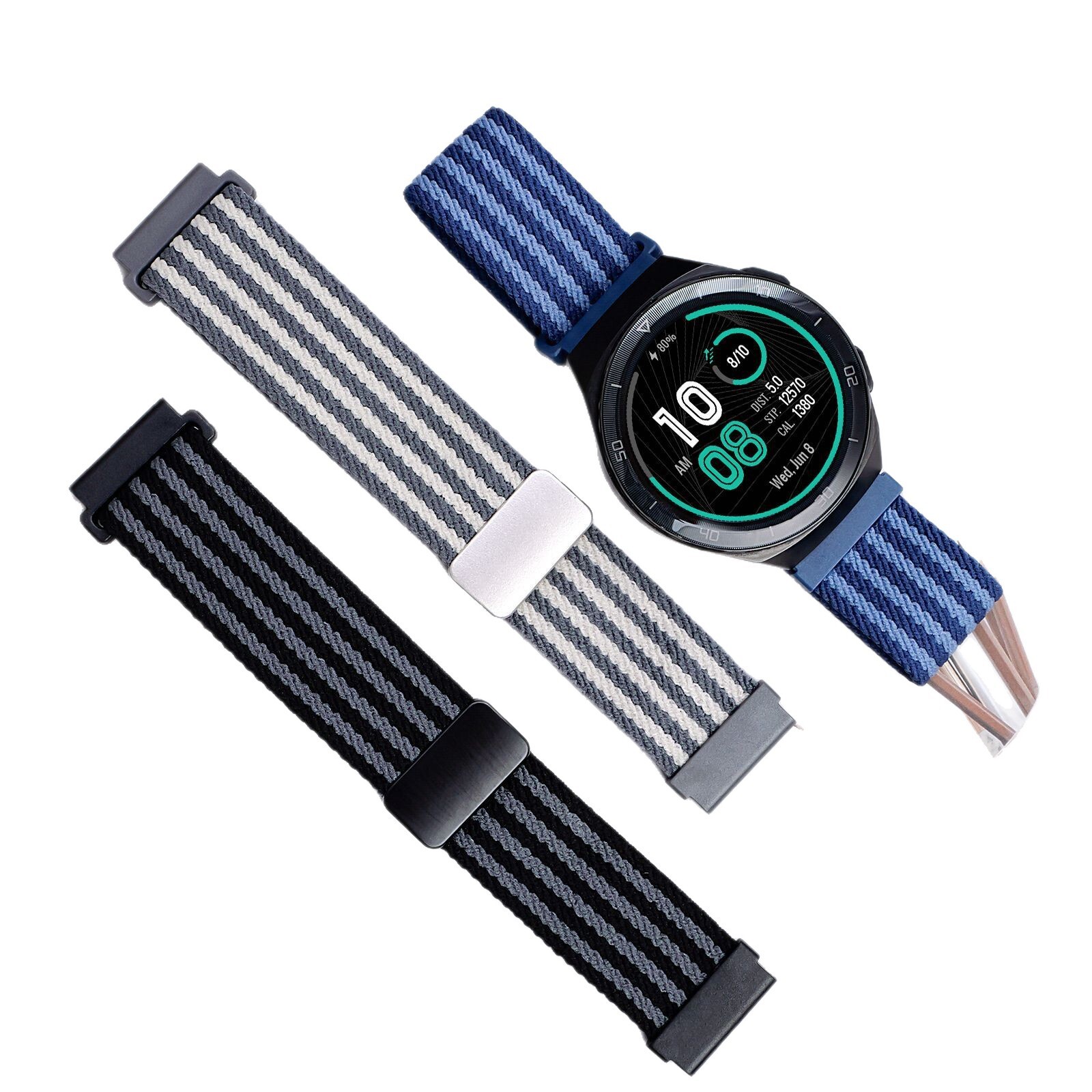 Suitable for S11 Nylon Woven Elastic Magnetic Buckle Apple S109 Huawei GT5/4 Watch Band