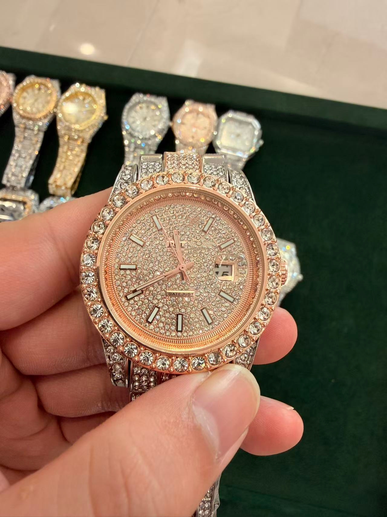 VVS Moissanite Diamond Watch Top Quality Mechanical Iced Out Women Designer Men Moissanite Pass Dia Watches Free delivery moissanite watch pass dia