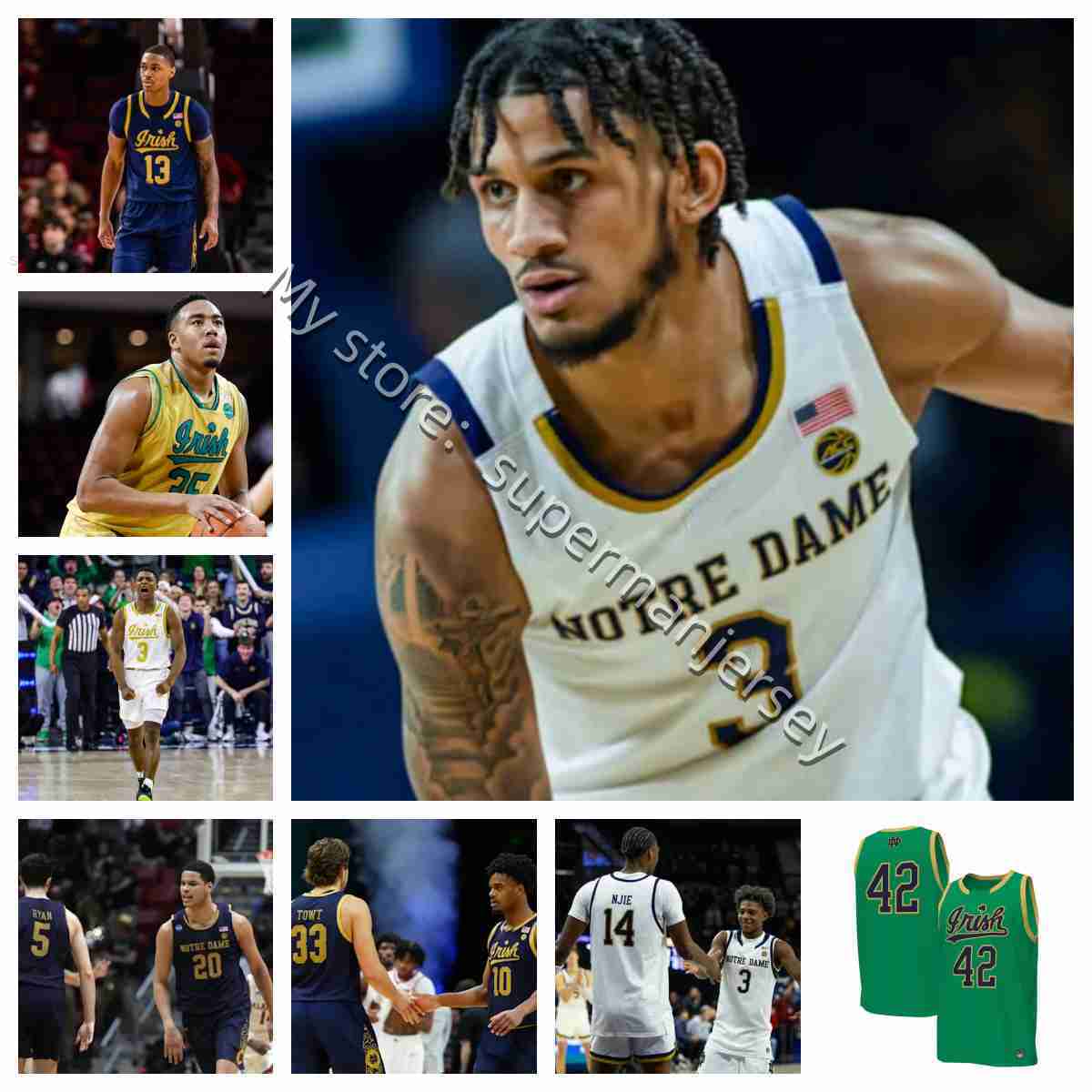 202526 Notre Dames Fighting lrish College basketball jersey Stevens Imes Burton Certa Koehler Frost Haralson Shrewsberry Sundra Njie Devine