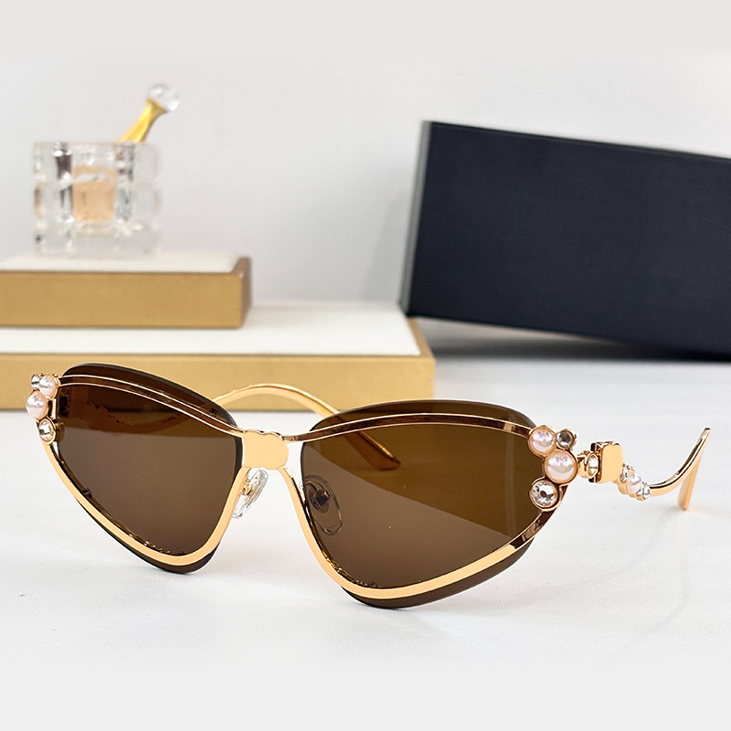 Designer Womens Mens Sunglasses Luxury Cat Eyes Borderless Acetate Fiber Sunglasses 2322B Outdoor Car Travel Goggles with Boxed UV Protective Glasses