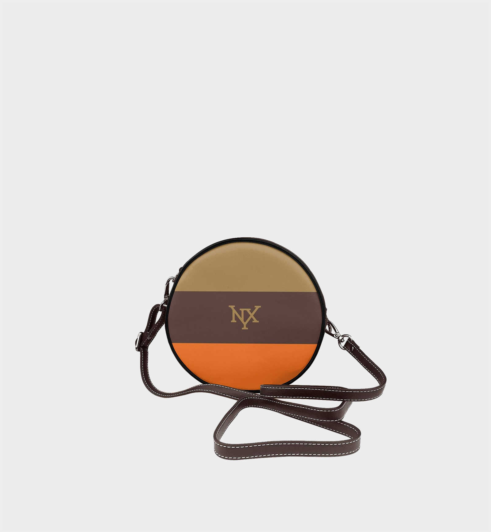NXY Women's Color Block NXY Texture Microfiber Leather Round Underarm Bag Classic Pattern Crossbody Bag Detachable Strap Daily Crossbody Bag