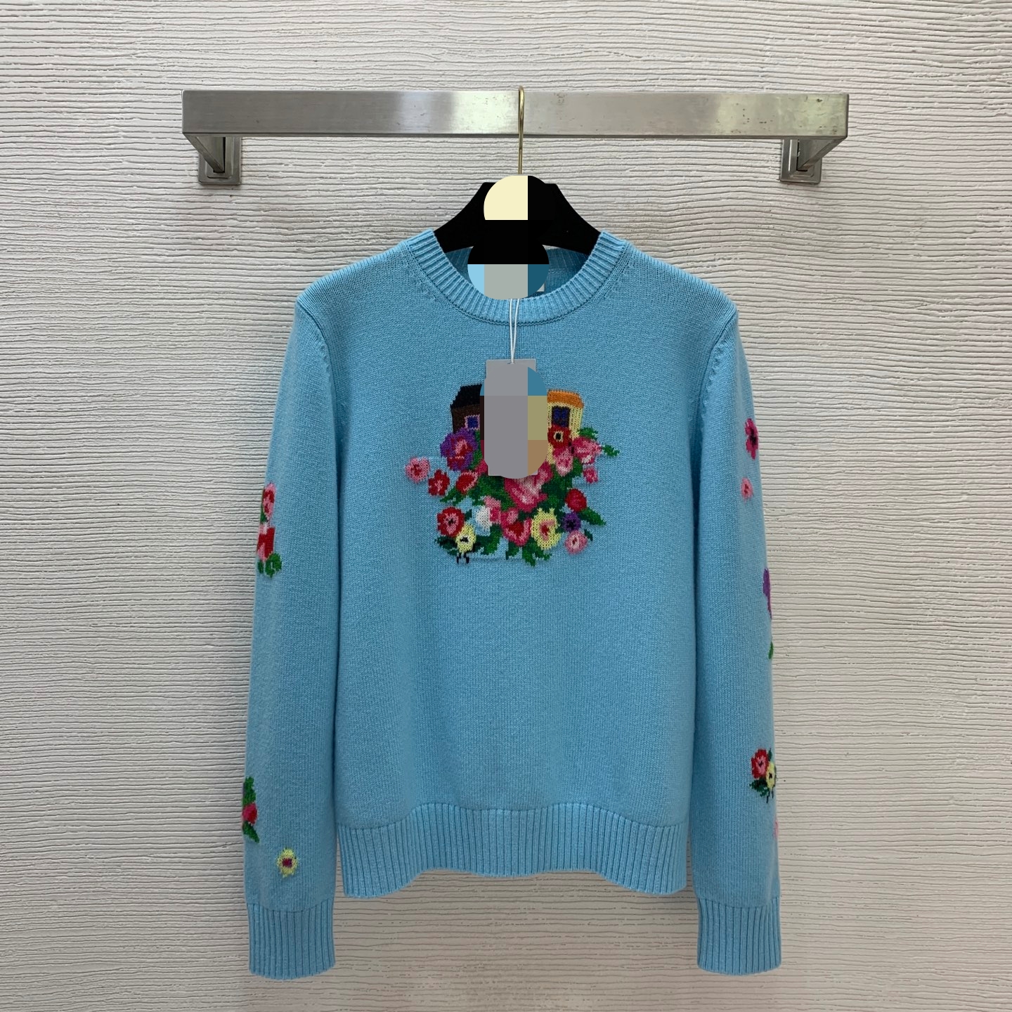G26010543 2026 New model, high-end custom-made 100% woolen yarn fabric round-neck pullover long-sleeved knitted sweater