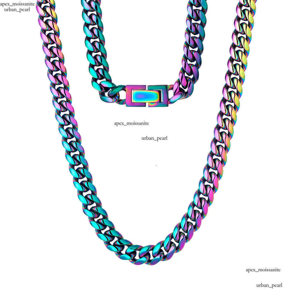 8mm Miami Cuban Link Curb Chain 18K Gold Plated Titanium Steel Jewelry, Durable, Anti-Tarnish, No Allergies Street-wear Punk Hip Hop Necklace Gift, 16 18 20 22 c9