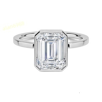 AU750 Fine Jewelry Ring Setting 18K White Yellow Rose Gold Bezel with HPHT CVD Processed Lab Grown Diamond Jewelry Ring