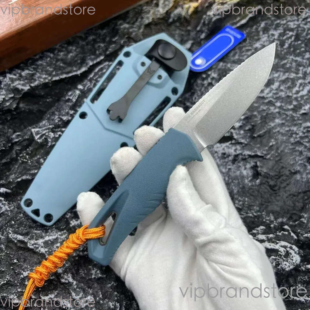 BM 18050 CPM MagnaCut 2 7 Stonewash Fixed Blade Blue TPV Handle Survival Hunting Hiking EDC Knife Cutting Tools - view 3