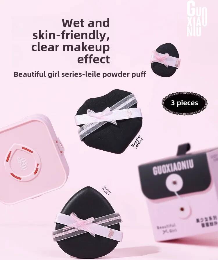 Bestseller Guo Xiaoniu 3pcs/set Beauty Girl Series Leilei Powder Puff Dry and Wet Air Cushion Foundation Makeup Tool makeup sponges ddmyHappy