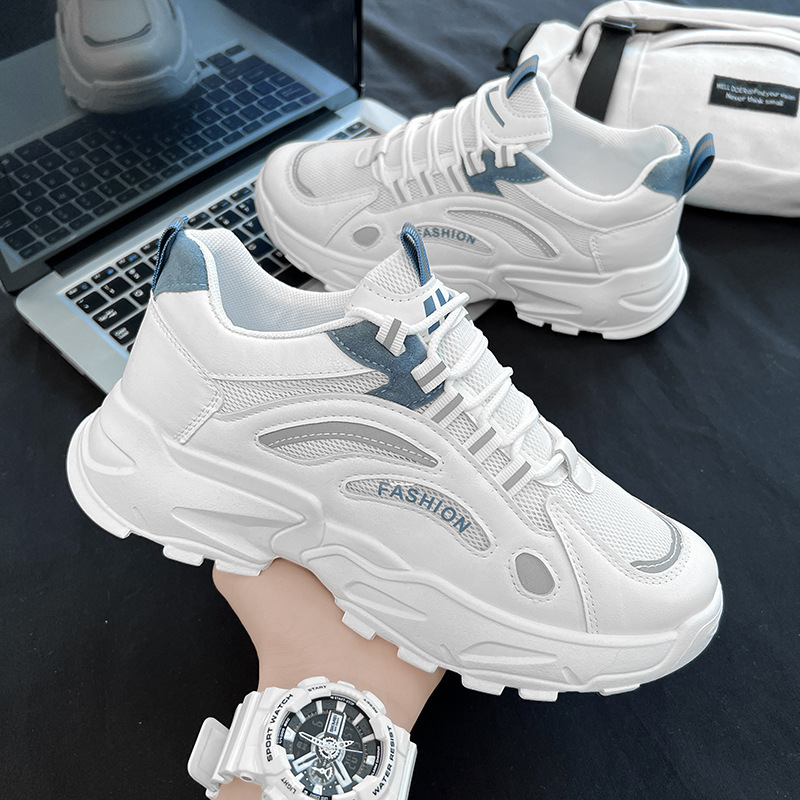 Ddmytiger Men S Casual Sneakers Mesh Dad Trendy Spring New Versatile Fashion Running White Shoes For Outdoor Shoes
